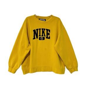 Nike Vintage NIKE 71 Yellow Crewneck Sweatshirt Mens XL RARE USA Made